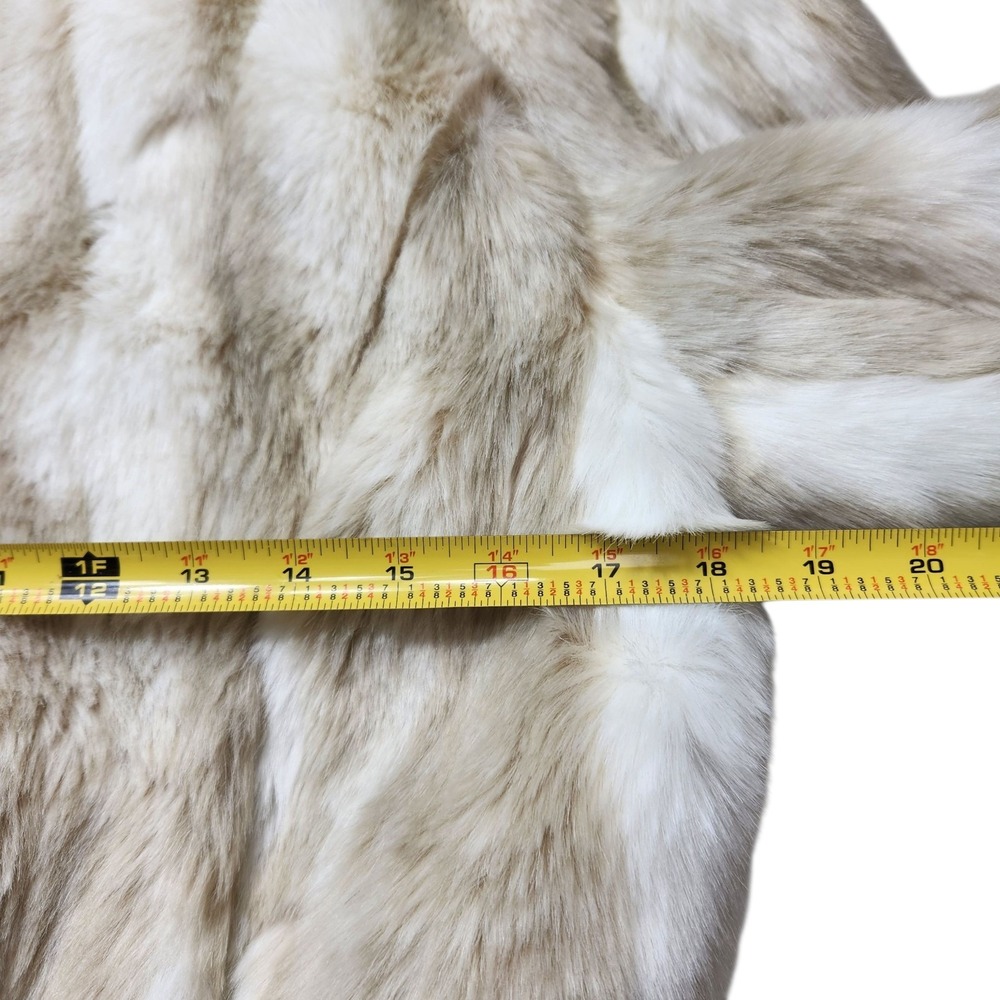 Vintage I.N.C. International Concepts Womens Medium White Faux Fur Glam Feminine - Picture 7 of 10